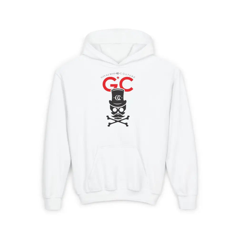 Royal Black Skull Youth Hoodie - S / White - Kids clothes