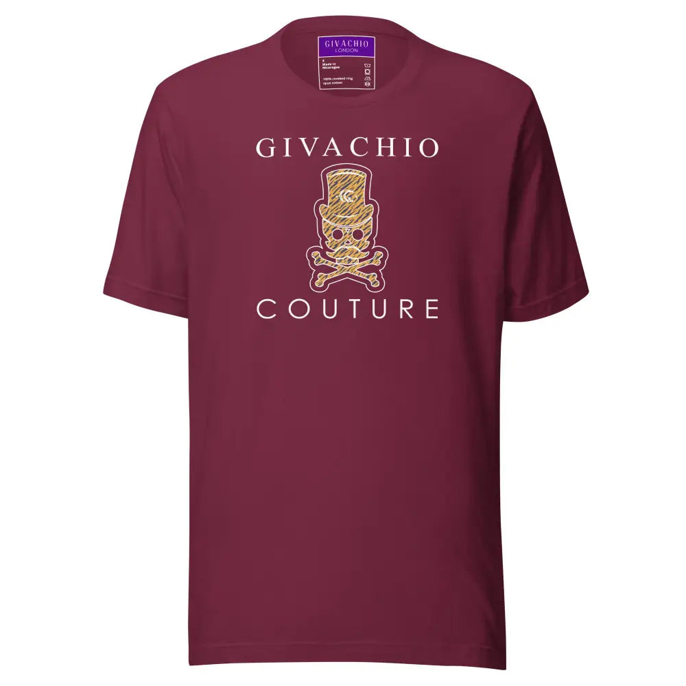 Silvo Skull T-Shirt - Maroon / S - T-Shirts