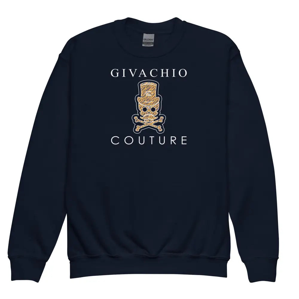 Silvo Skull Youth Sweatshirt - Navy / XS