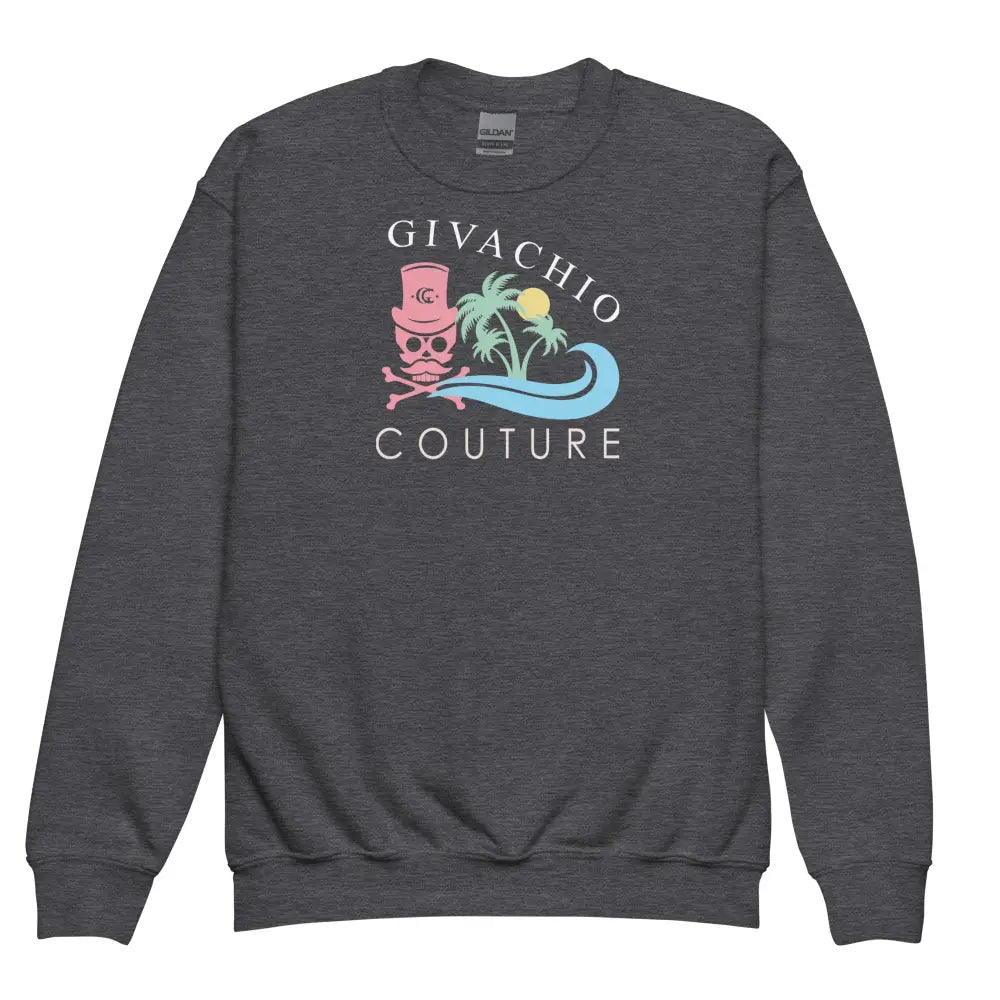 Skull Island Youth Sweatshirt - Dark Heather / XS