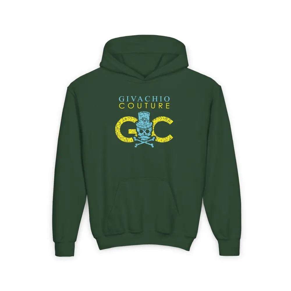 Skullviva Youth Hoodie - S / Forest Green - Kids clothes