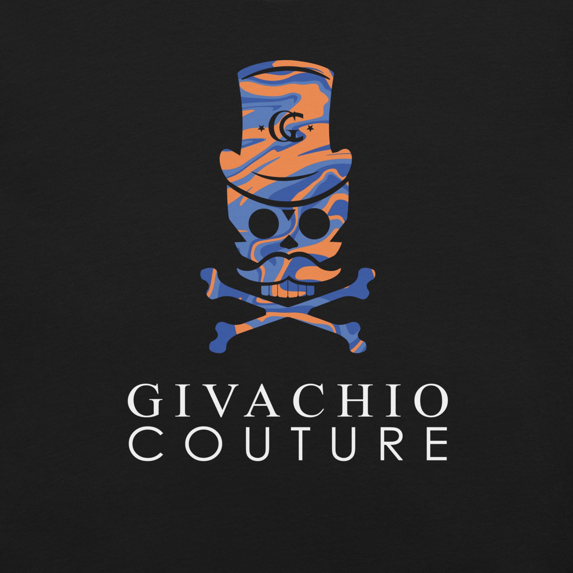 Givachio Black | Trendy Mens & Womens Designer | Dab Skull T-Shirt | UK London Edinburgh Glasgow