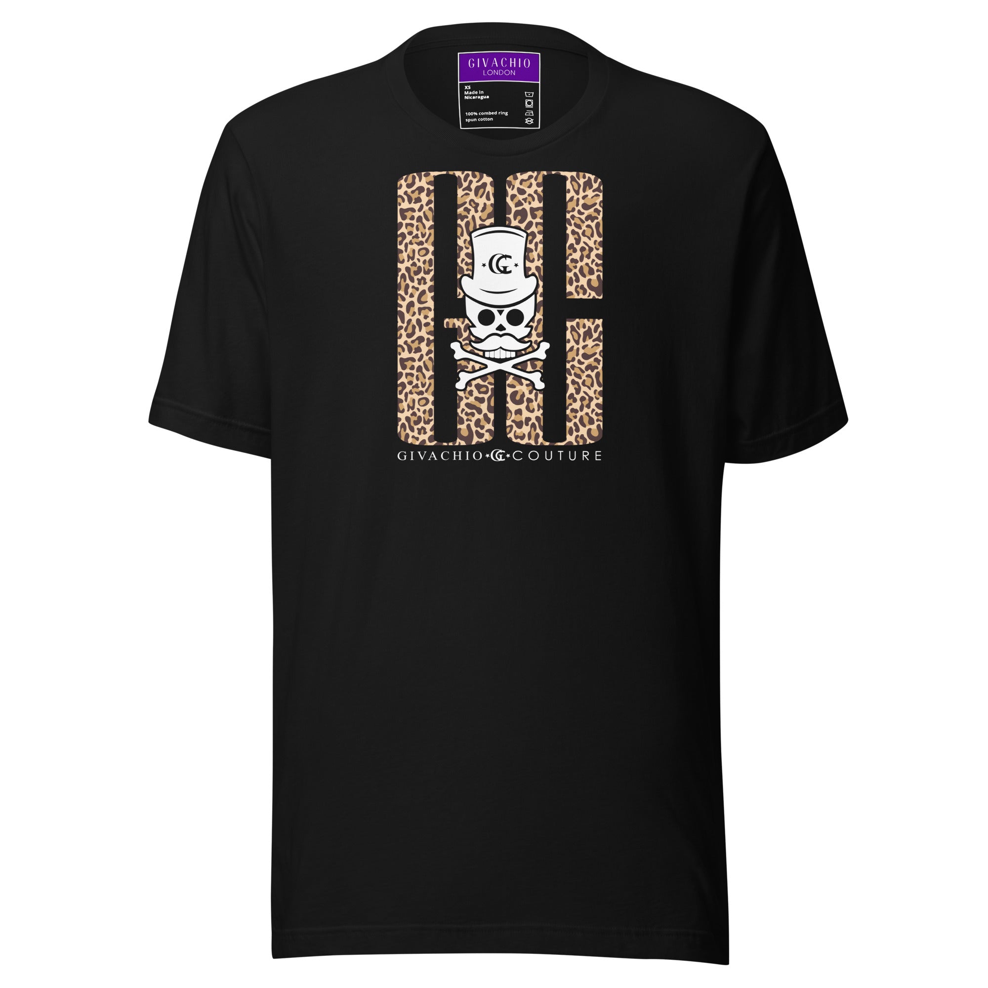 Skull Leapord T-Shirt | Givachio | Designer T-Shirts | Clothing | UK London Edinburgh Glasgow