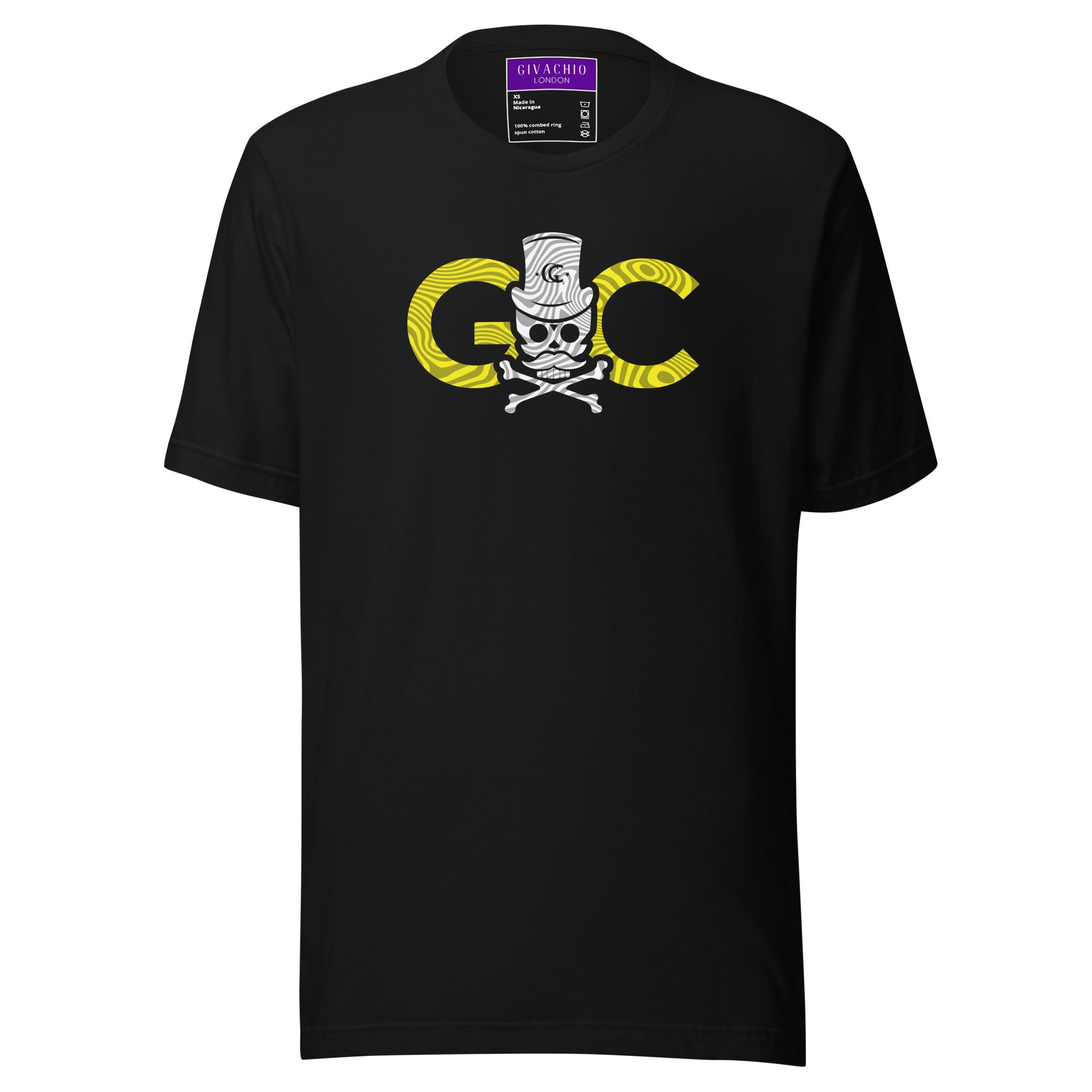 Black GC Skull Treasure T-Shirt | Givachio | Designer T-Shirts | Clothing | UK London Edinburgh Glasgow