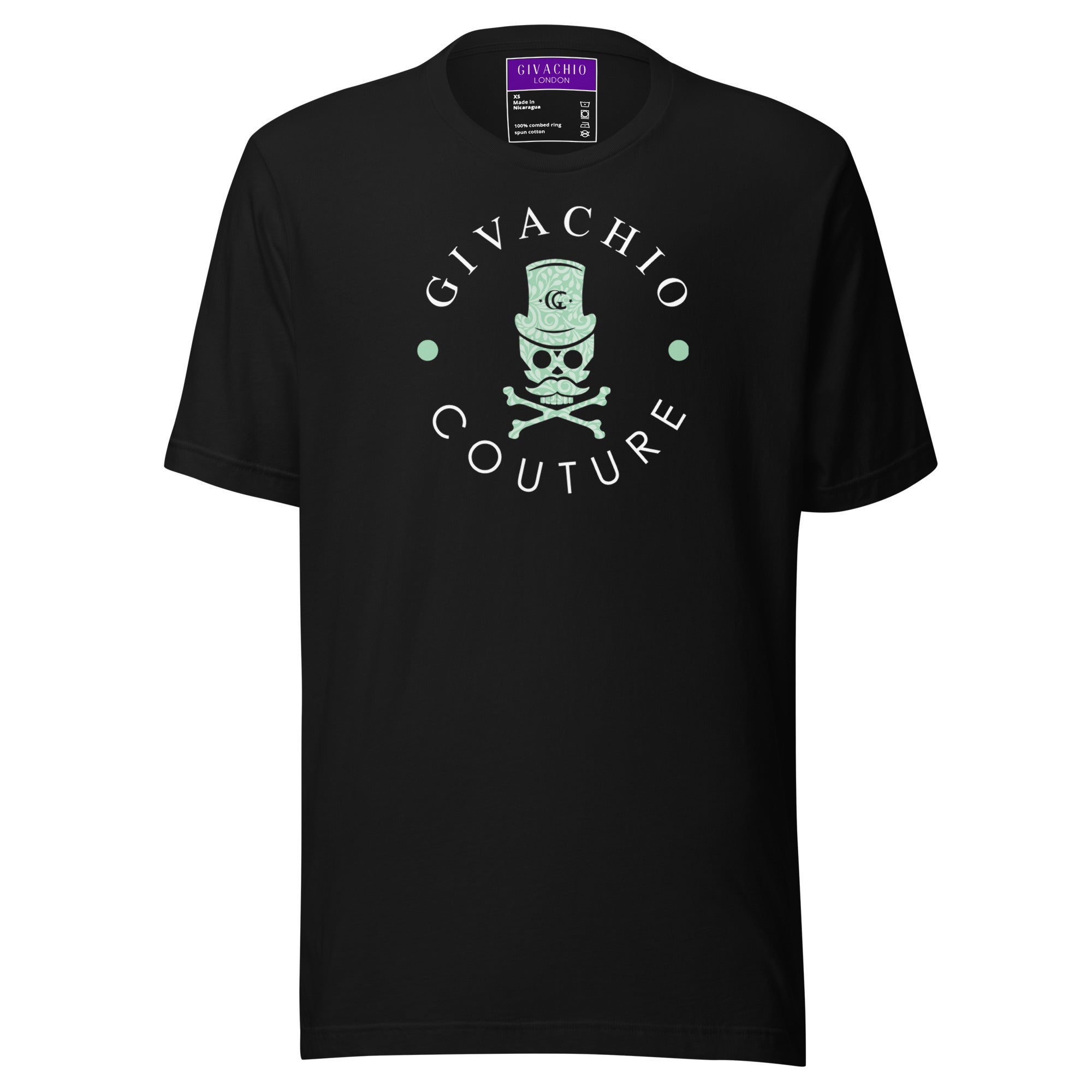 Black Glory Skull T-Shirt | Givachio | Designer T-Shirts | Clothing | UK London Edinburgh Glasgow