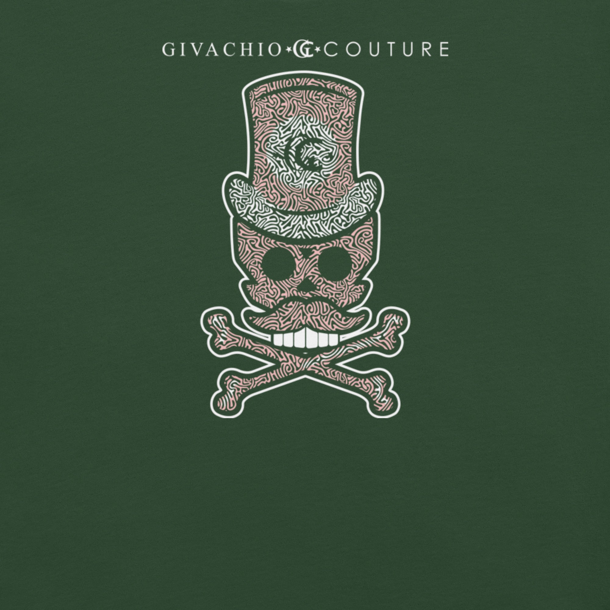 Bone Pink Skull T-Shirt | Givachio | Designer T-Shirts | Clothing | UK London Edinburgh Glasgow