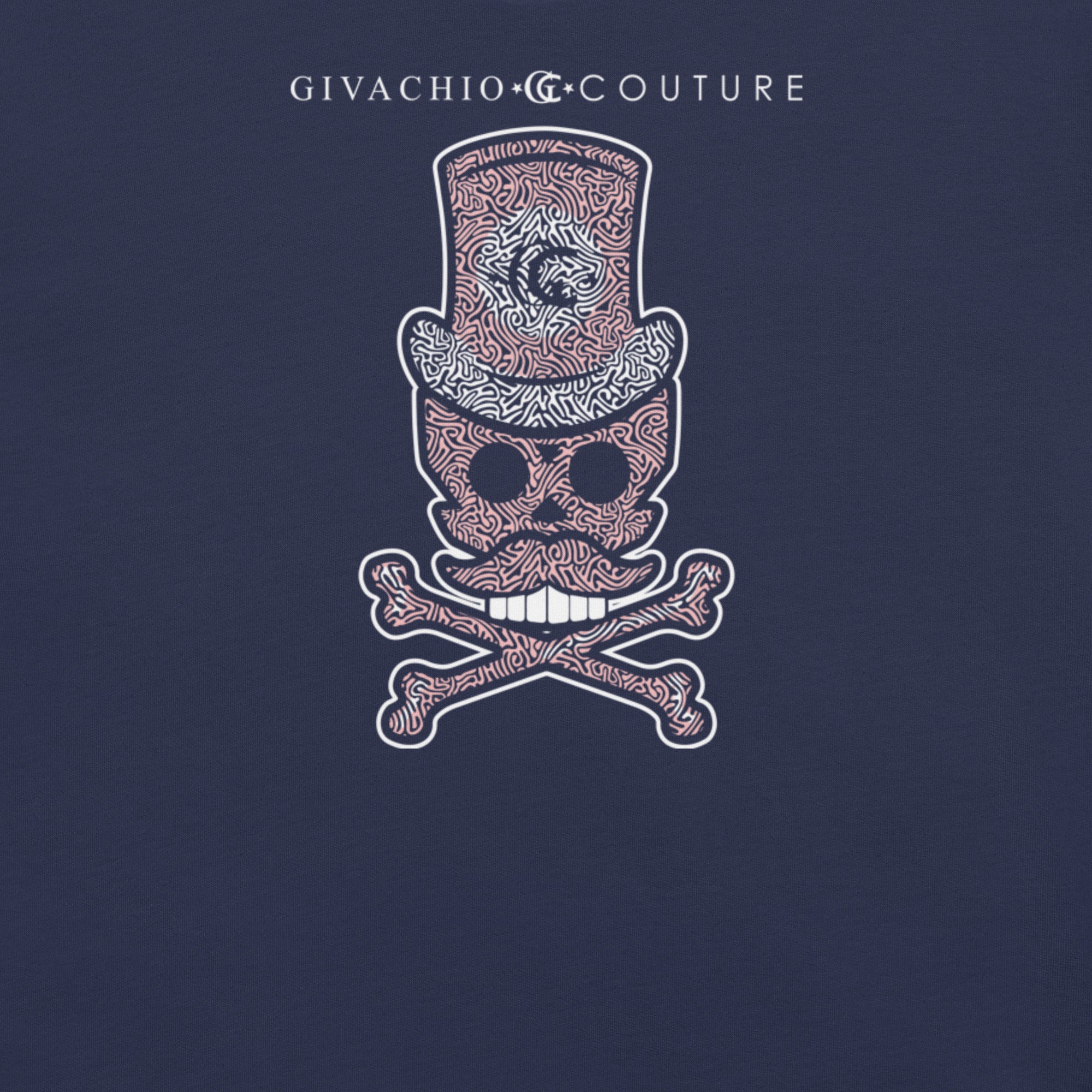 Bone Pink Skull T-Shirt | Givachio | Designer T-Shirts | Clothing | UK London Edinburgh Glasgow