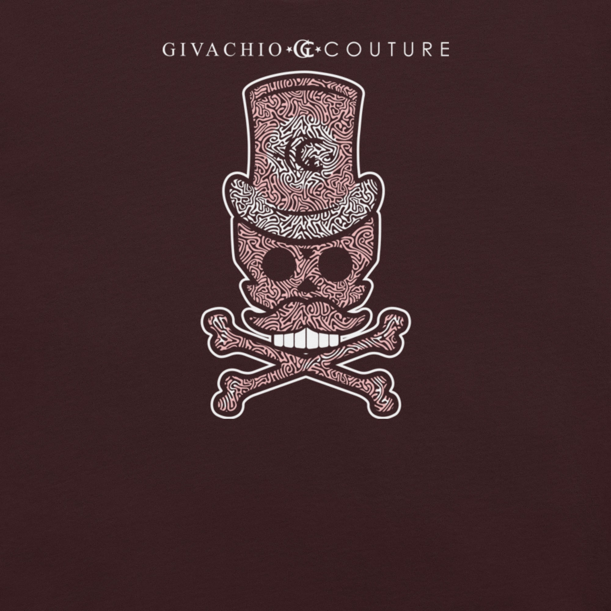 Bone Pink Skull T-Shirt | Givachio | Designer T-Shirts | Clothing | UK London Edinburgh Glasgow