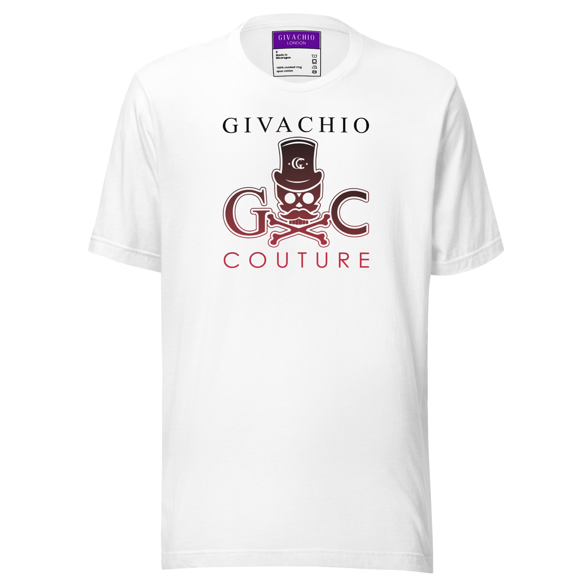 Crimson Hues Skull T-Shirt | Givachio | Designer T-Shirts | Clothing | UK London Edinburgh Glasgow