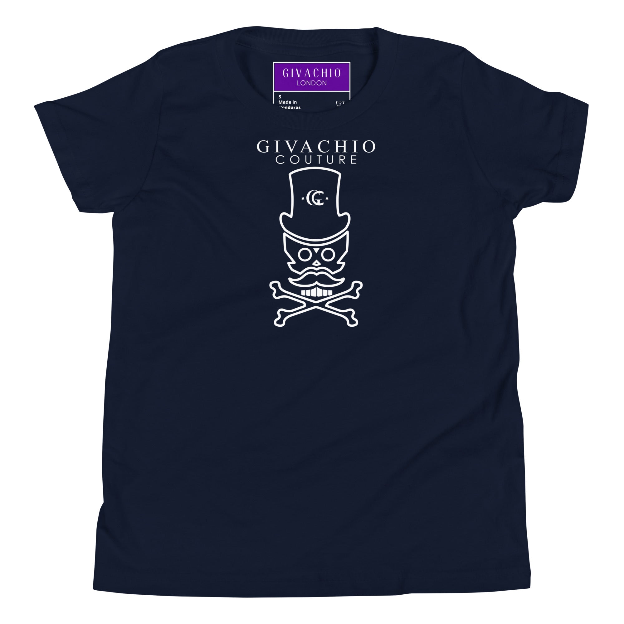 Mad White Skull Youth T-Shirt | Givachio | Designer T-Shirts | Clothing | UK London Edinburgh Glasgow