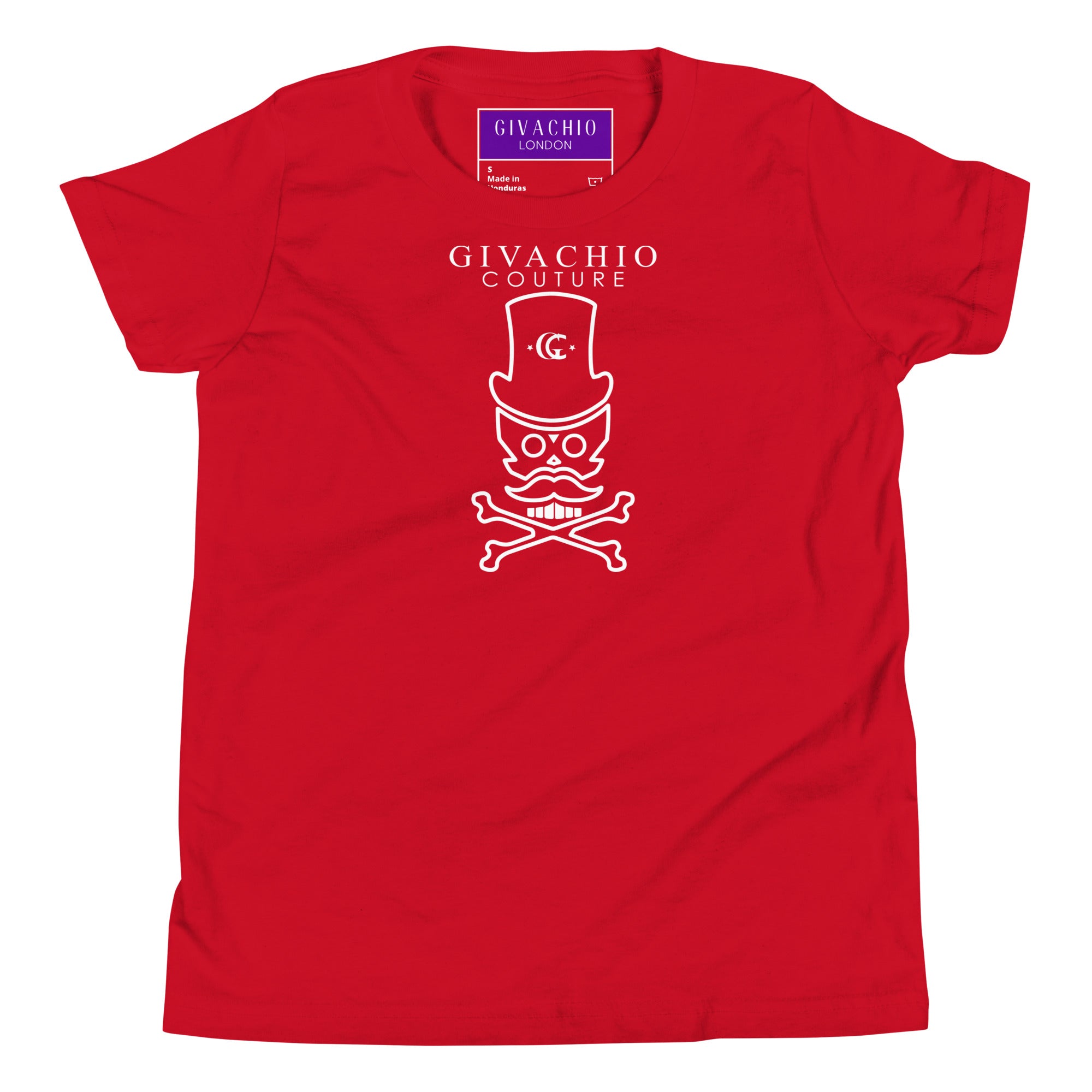 Mad White Skull Youth T-Shirt | Givachio | Designer T-Shirts | Clothing | UK London Edinburgh Glasgow