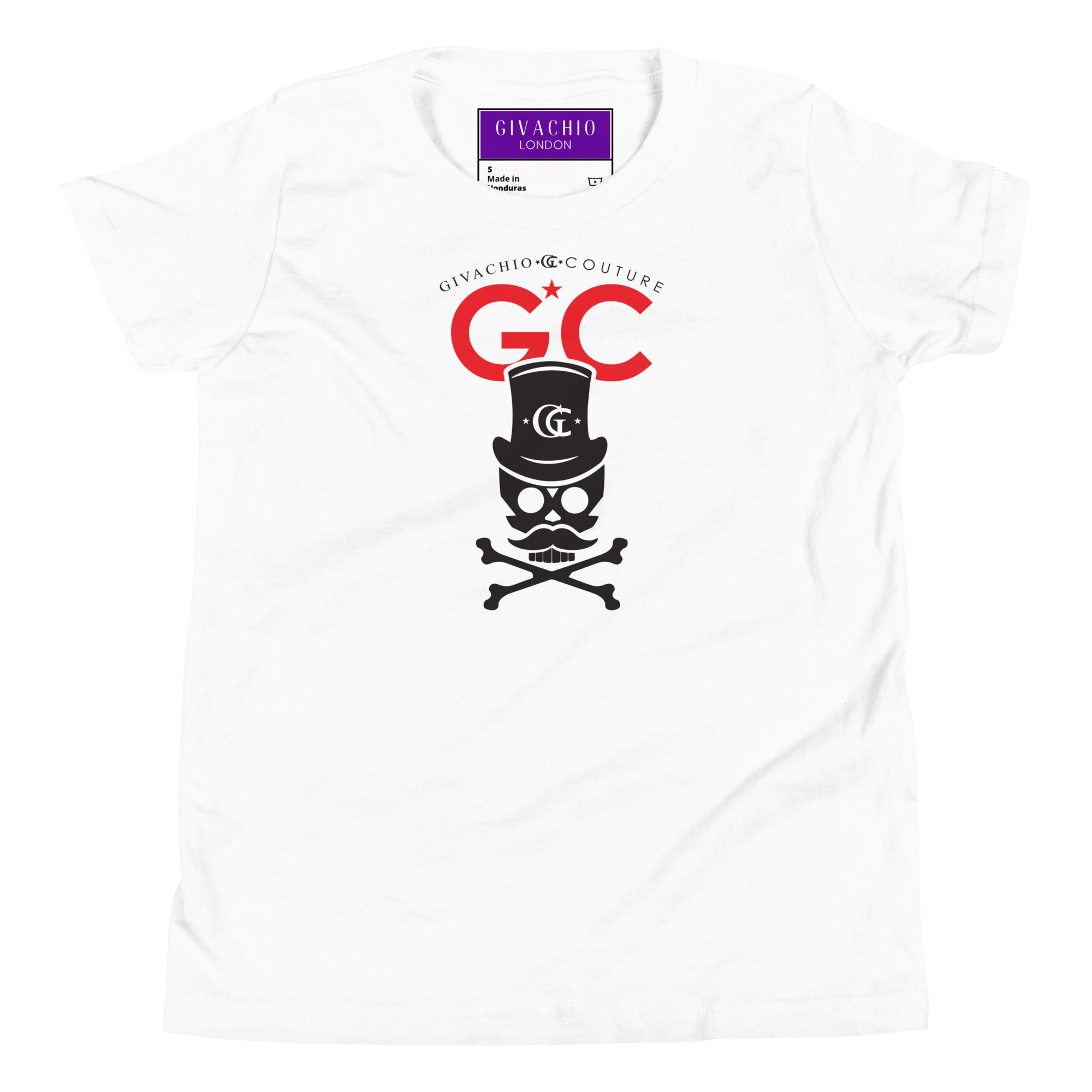 Royal Black Skull Youth T-Shirt | Givachio | Designer T-Shirts | Clothing | UK London Edinburgh Glasgow