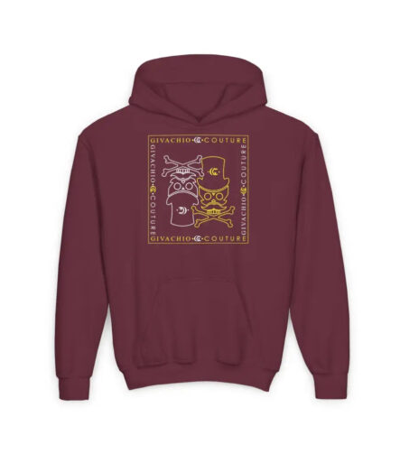 Atomic Skull Youth Hoodie - S / Maroon - Kids clothes