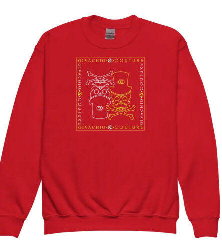 Atomic Skull Youth Sweatshirt - Red / XS