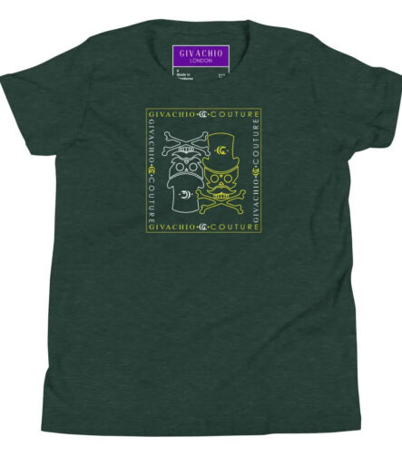 Atomic Skull Youth T-Shirt - Heather Forest / S