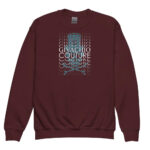 Black Casual Skull knot Youth Sweatshirt - Maroon / XS