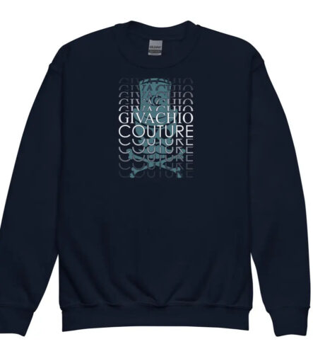 Black Casual Skull knot Youth Sweatshirt - Navy / XS