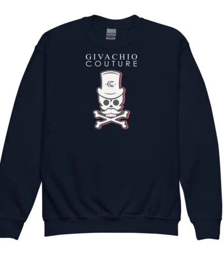 Black Cherry Skull Youth Sweatshirt - Navy / XS