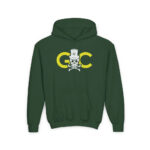 Black GC Skull Treasure Youth Hoodie - S / Forest Green - Kids clothes