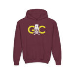 Black GC Skull Treasure Youth Hoodie - S / Maroon - Kids clothes
