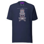 Bone Pink Skull T-Shirt - Navy / S - T-Shirts