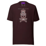 Bone Pink Skull T-Shirt - Oxblood Black / S - T-Shirts