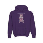 Bone Pink Skull Youth Hoodie - S / Purple - Kids clothes