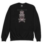 Bone Pink Skull Youth Sweatshirt - Black / XS