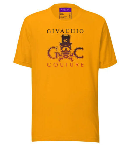 Crimson Hues Skull T-Shirt - Gold / S - T-Shirts