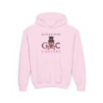 Crimson Hues Skull Youth Hoodie - S / Light Pink - Kids clothes