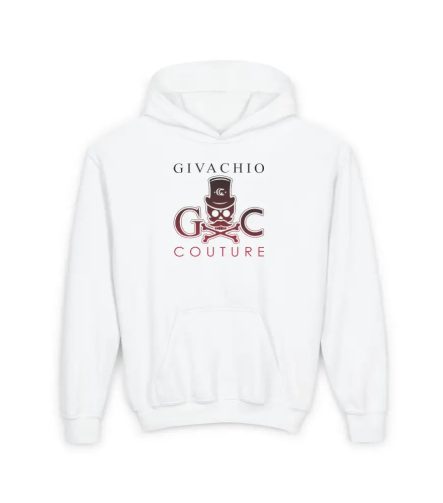 Crimson Hues Skull Youth Hoodie - S / White - Kids clothes