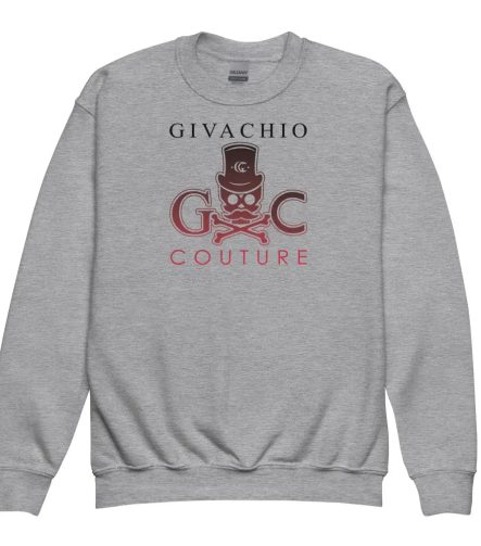 Crimson Hues Skull Youth Sweatshirt - Sport Grey / XS
