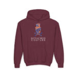 Dab Skull Youth Hoodie - S / Maroon - Kids clothes