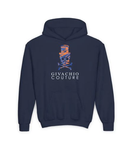 Dab Skull Youth Hoodie - S / Navy - Kids clothes