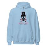 Deep Black Skull Hoodie - Light Blue / S