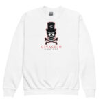 Deep Black Skull Youth Sweatshirt - White / XS