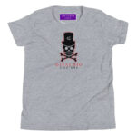 Deep Black Skull Youth T-Shirt - Athletic Heather / S