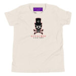 Deep Black Skull Youth T-Shirt - Heather Dust / S