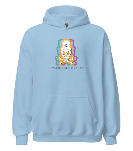 Facit Skull Hoodie - Light Blue / S