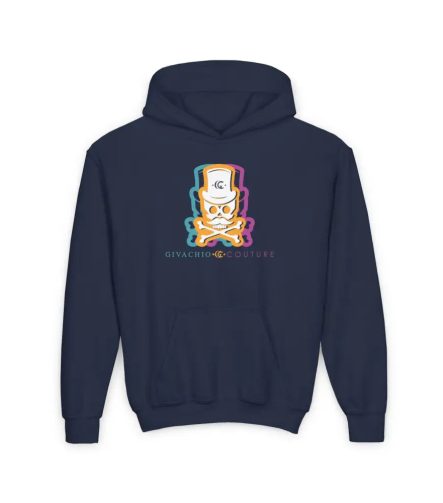 Facit Skull Youth Hoodie - S / Navy - Kids clothes