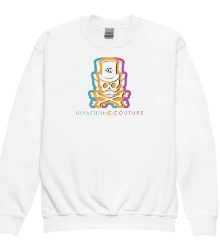 Facit Skull Youth Sweatshirt - White / XS