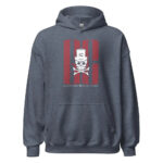 Ghost White Skull Hoodie - Heather Sport Dark Navy / S
