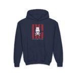 Ghost White Skull Youth Hoodie - S / Navy - Kids clothes