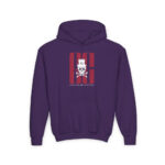 Ghost White Skull Youth Hoodie - S / Purple - Kids clothes