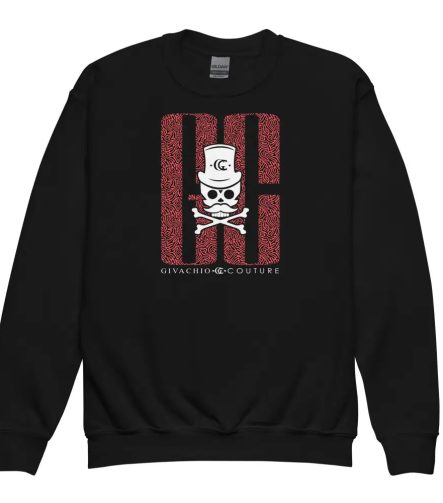 Ghost White Skull Youth Sweatshirt - Black / XS