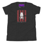 Ghost White Skull Youth T-Shirt - Dark Grey Heather / S