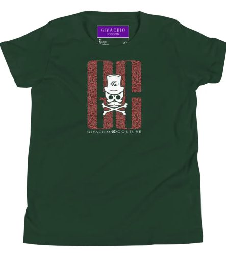 Ghost White Skull Youth T-Shirt - Forest / S