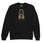 Green Aura Skull Youth Sweatshirt - Black / XS
