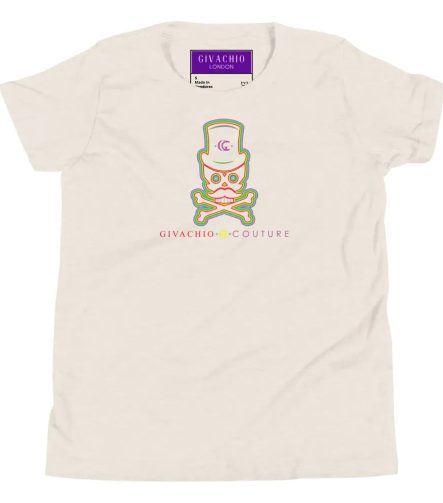 Green Aura Skull Youth T-Shirt - Heather Dust / S