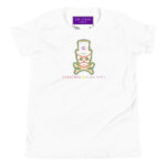 Green Aura Skull Youth T-Shirt - White / S